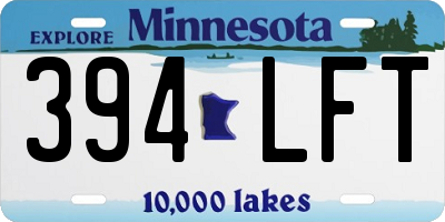 MN license plate 394LFT