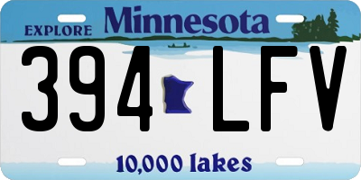 MN license plate 394LFV