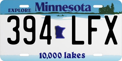 MN license plate 394LFX