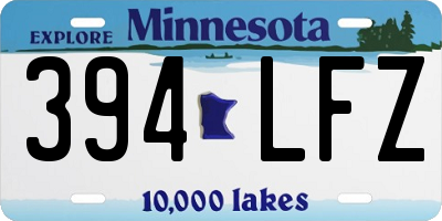 MN license plate 394LFZ