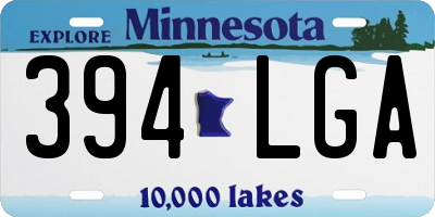 MN license plate 394LGA