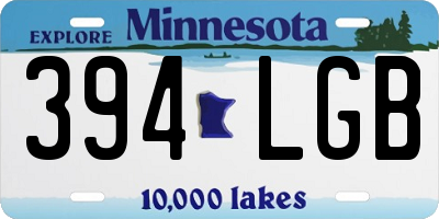 MN license plate 394LGB