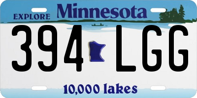 MN license plate 394LGG