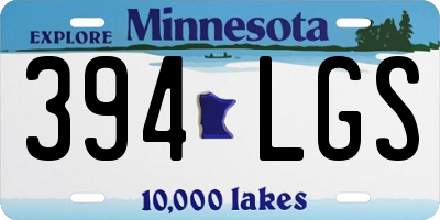 MN license plate 394LGS