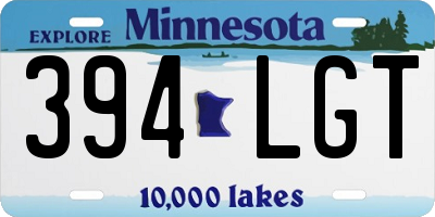 MN license plate 394LGT