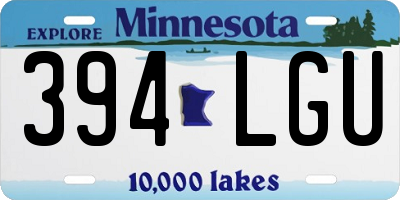 MN license plate 394LGU