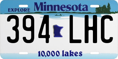 MN license plate 394LHC