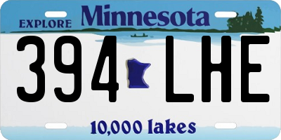 MN license plate 394LHE