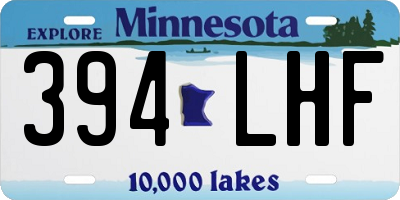 MN license plate 394LHF