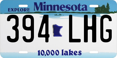 MN license plate 394LHG