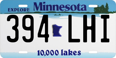 MN license plate 394LHI