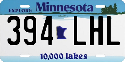 MN license plate 394LHL