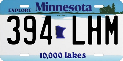 MN license plate 394LHM