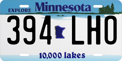 MN license plate 394LHO