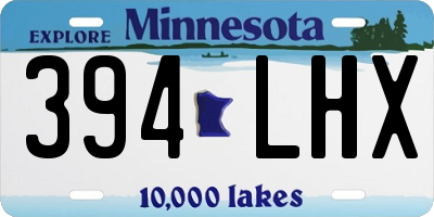 MN license plate 394LHX