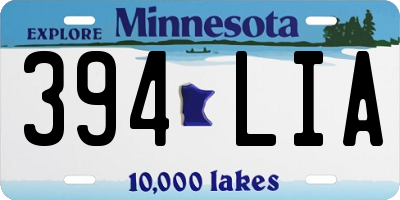 MN license plate 394LIA