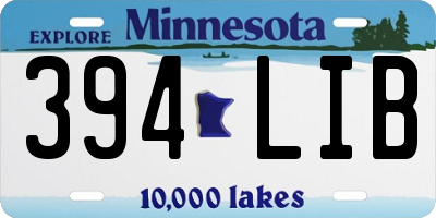 MN license plate 394LIB