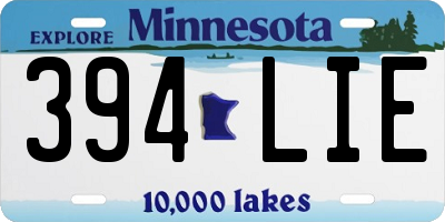 MN license plate 394LIE