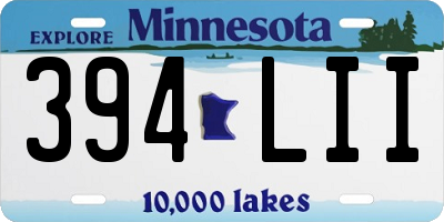 MN license plate 394LII