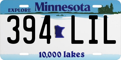 MN license plate 394LIL