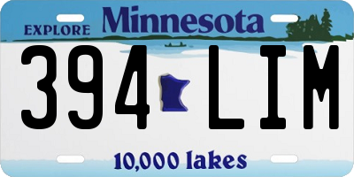 MN license plate 394LIM