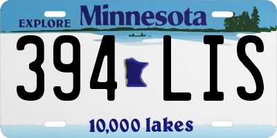 MN license plate 394LIS