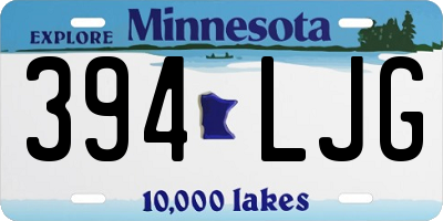 MN license plate 394LJG