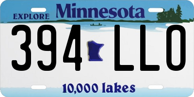 MN license plate 394LLO