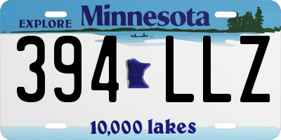MN license plate 394LLZ