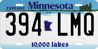 MN license plate 394LMQ