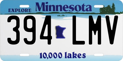 MN license plate 394LMV