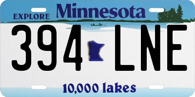 MN license plate 394LNE
