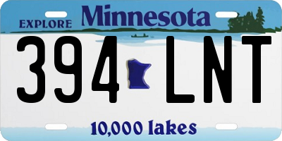 MN license plate 394LNT