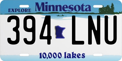 MN license plate 394LNU