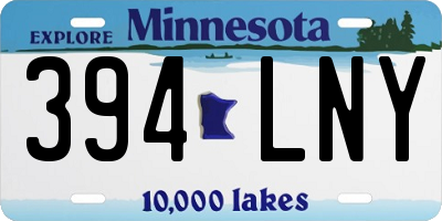 MN license plate 394LNY