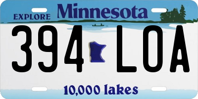 MN license plate 394LOA