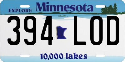 MN license plate 394LOD