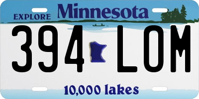 MN license plate 394LOM