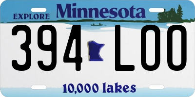 MN license plate 394LOO