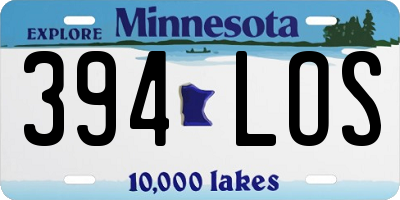 MN license plate 394LOS