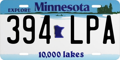 MN license plate 394LPA