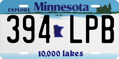 MN license plate 394LPB