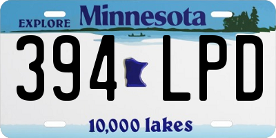 MN license plate 394LPD