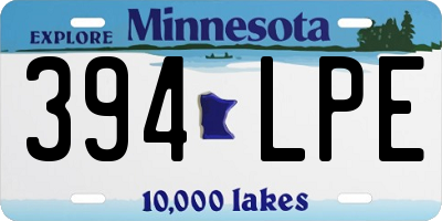 MN license plate 394LPE
