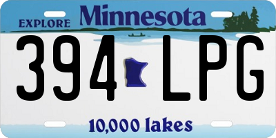 MN license plate 394LPG