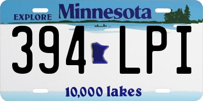 MN license plate 394LPI