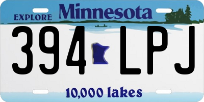MN license plate 394LPJ