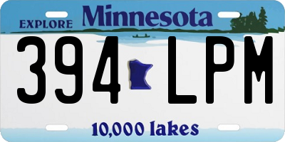 MN license plate 394LPM