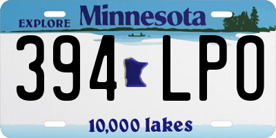 MN license plate 394LPO