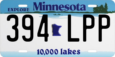 MN license plate 394LPP